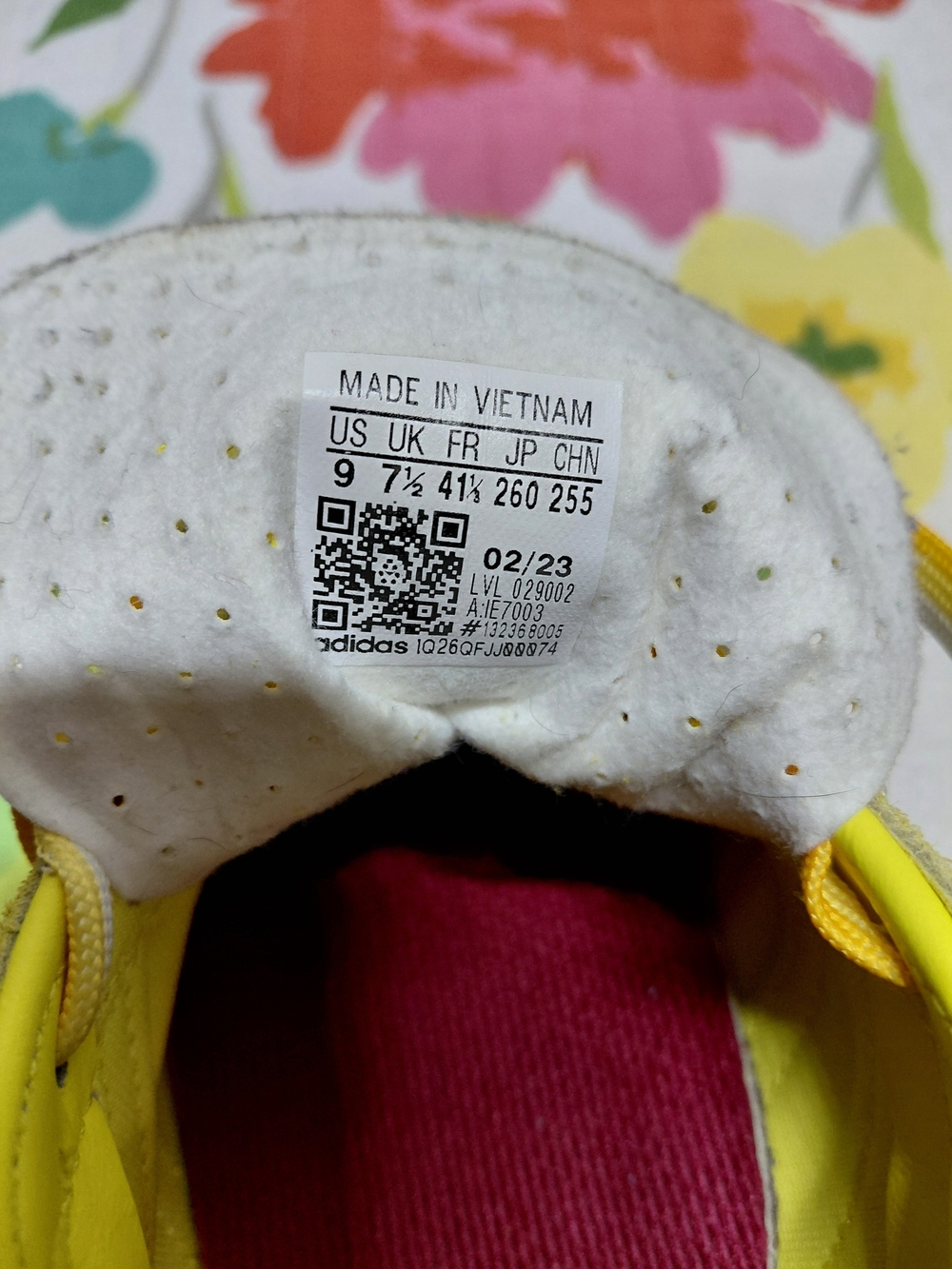 adidas Yellow and White Suede Low-Top Sneakers - Picture 10 of 10